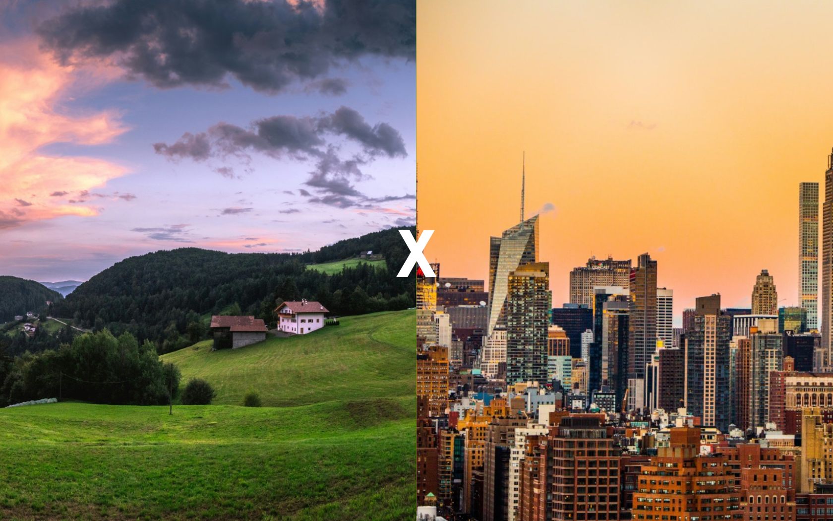 imagem campo X cidade